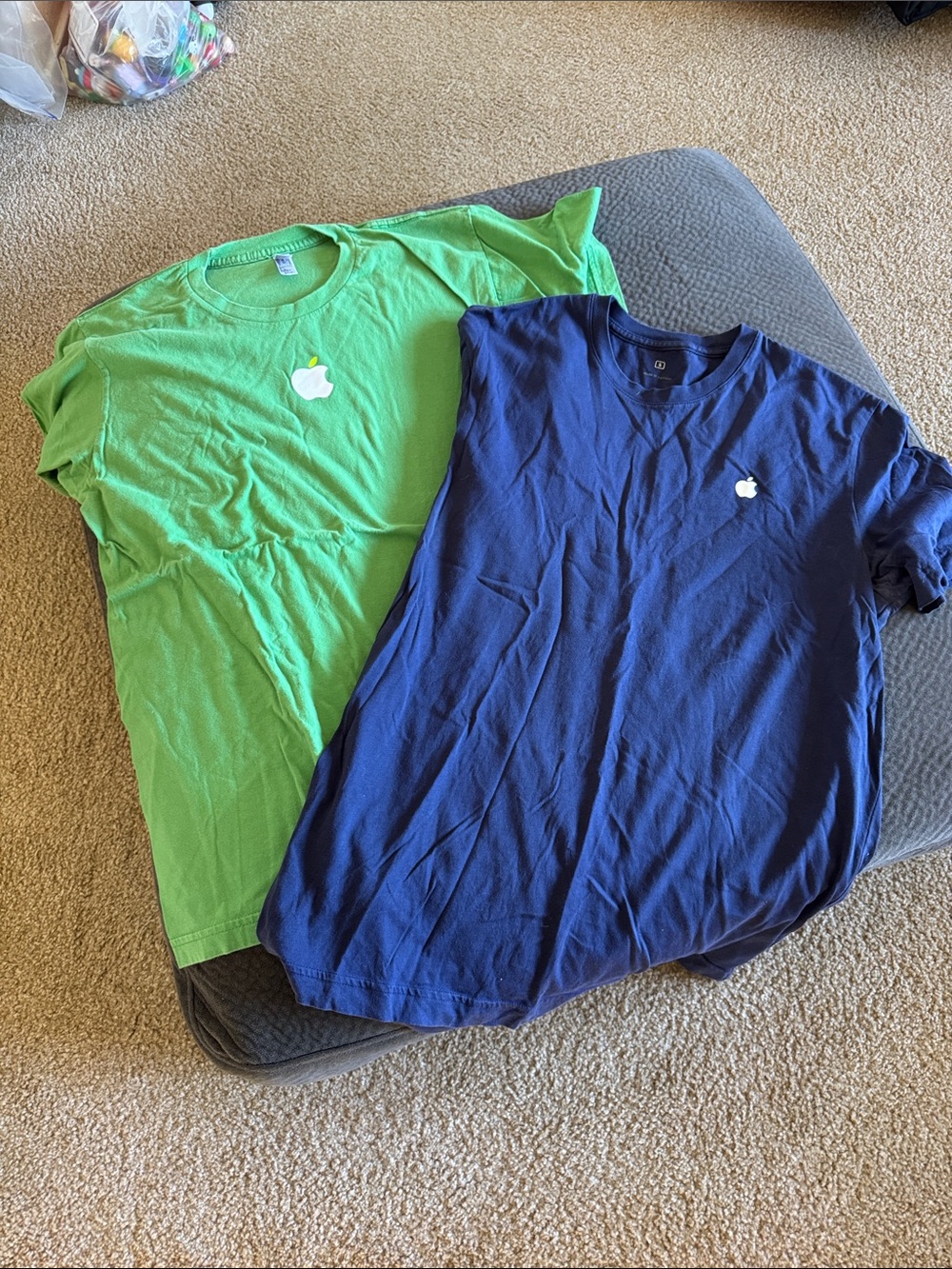 Apple Green & Navy Logo Tee Pair